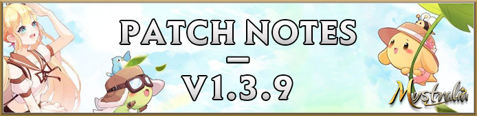 Patch Notes 1.3.9